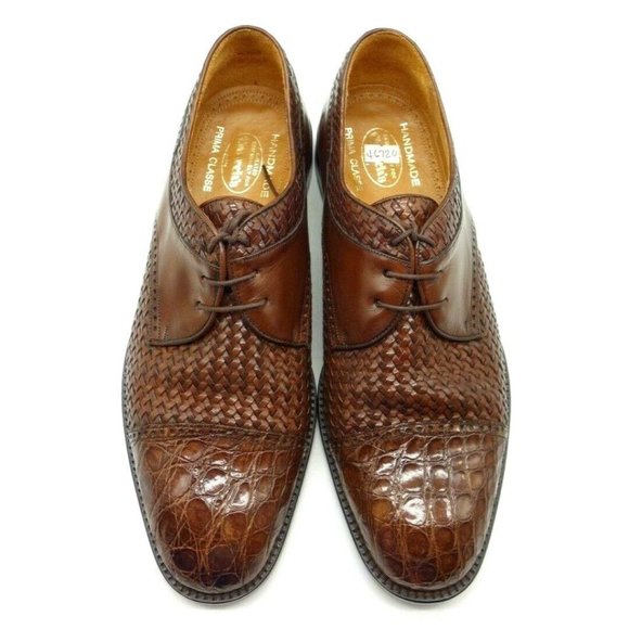 Church\'s Spain Brown Genuine Exotic Crocodile Cap Toe Oxfords Mens 8 UK / US 9 M main image 8